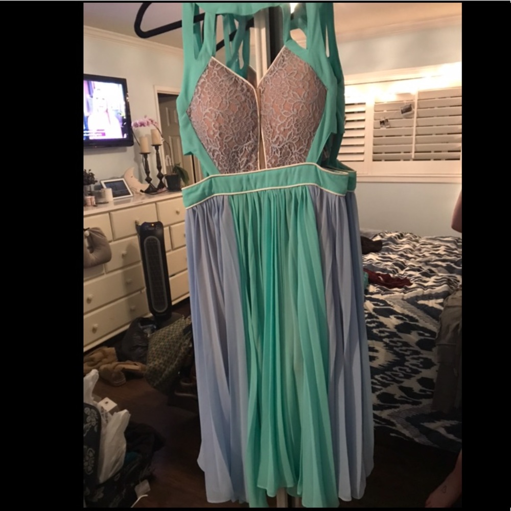 Mine and lavender dress